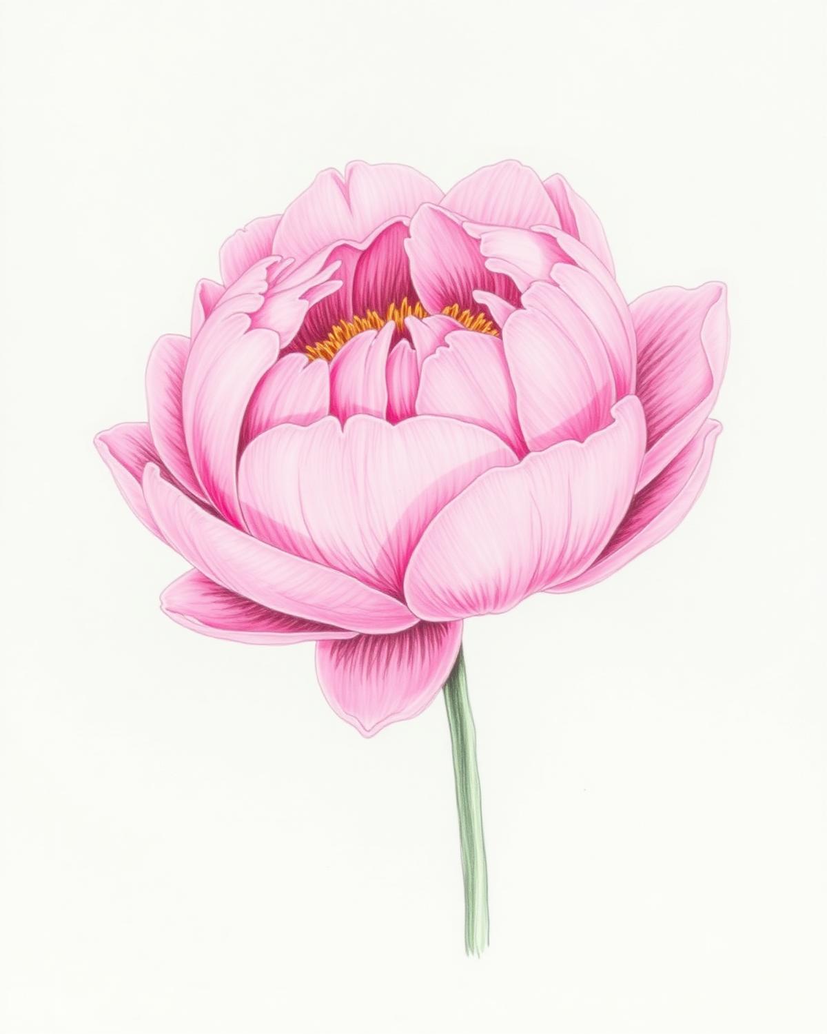 Pink Peony Study